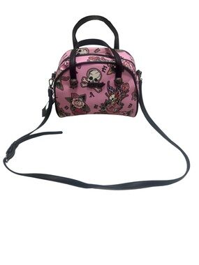 Ed Hardy tattoo y2k lunch tote Floral garden thermal crossbody Pink party NWT